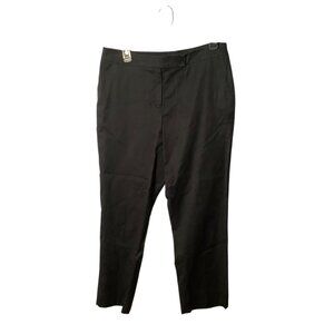 Faconnable Women Size 8 Black Stretch Cotton Blend Dress Pants